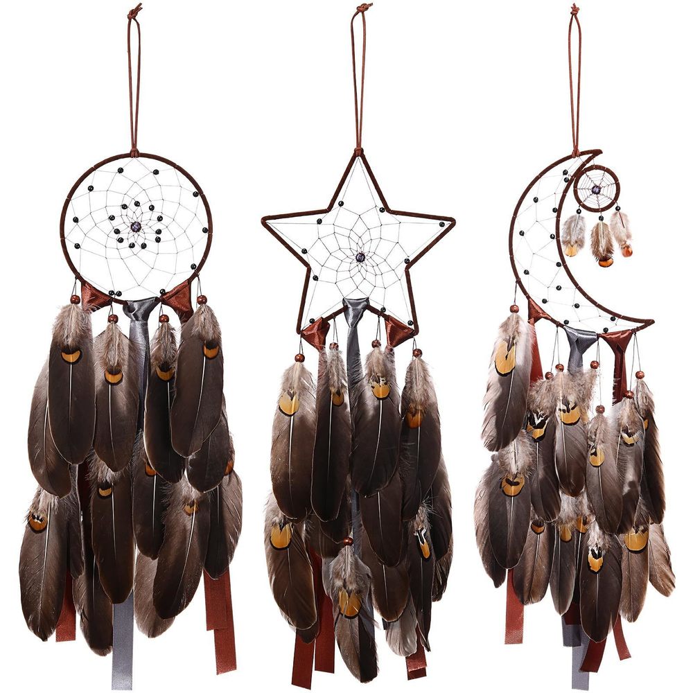 3 Pcs Dream Catcher Moon Sun Star Design Handmade Traditional Design Craft🦁